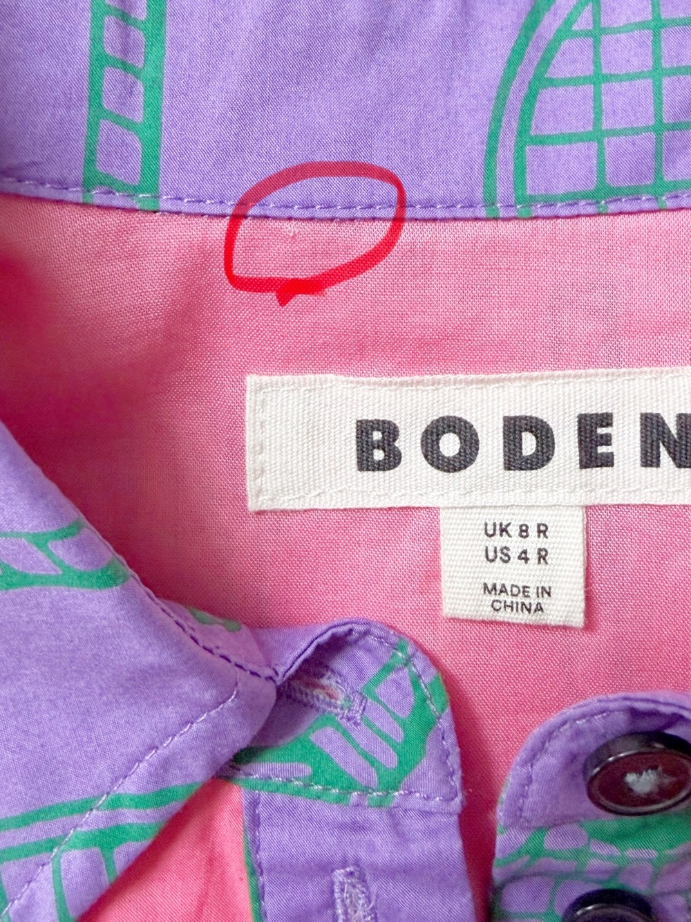 Boden Multi Tiered Shirt Maxi Dress Tennis Print Size US 4 - Picture 12 of 12